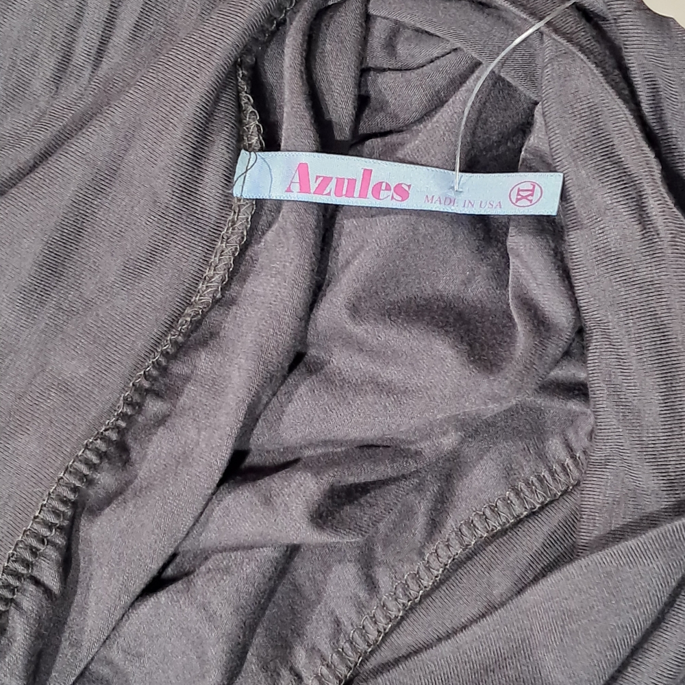 Azules Charcoal Gray High-Low Faux Wrap Maxi Skirt - XL NWT - Picture 12 of 14